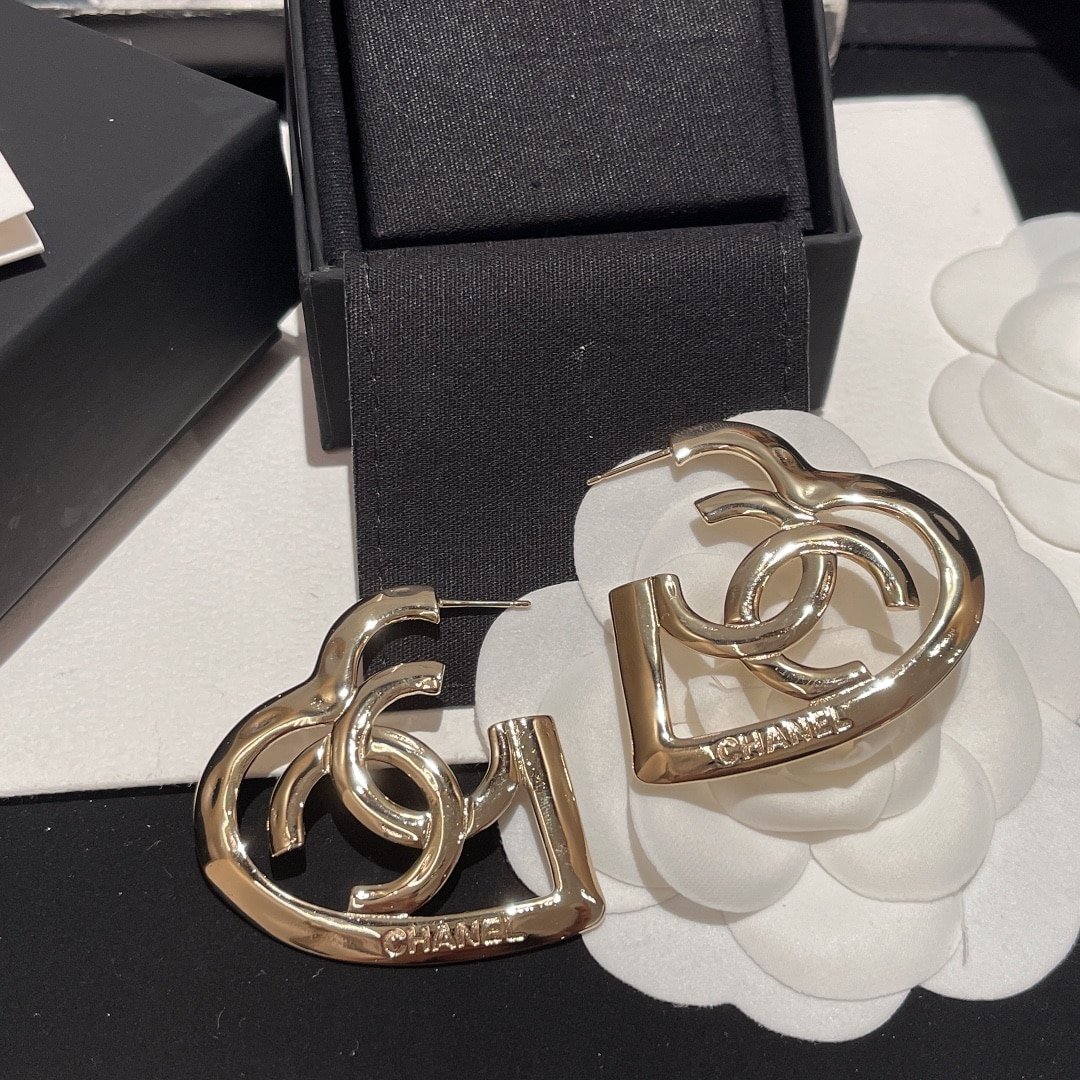 Ch**el Earrings In Gold Metal Ab7894 B07713 Ng966