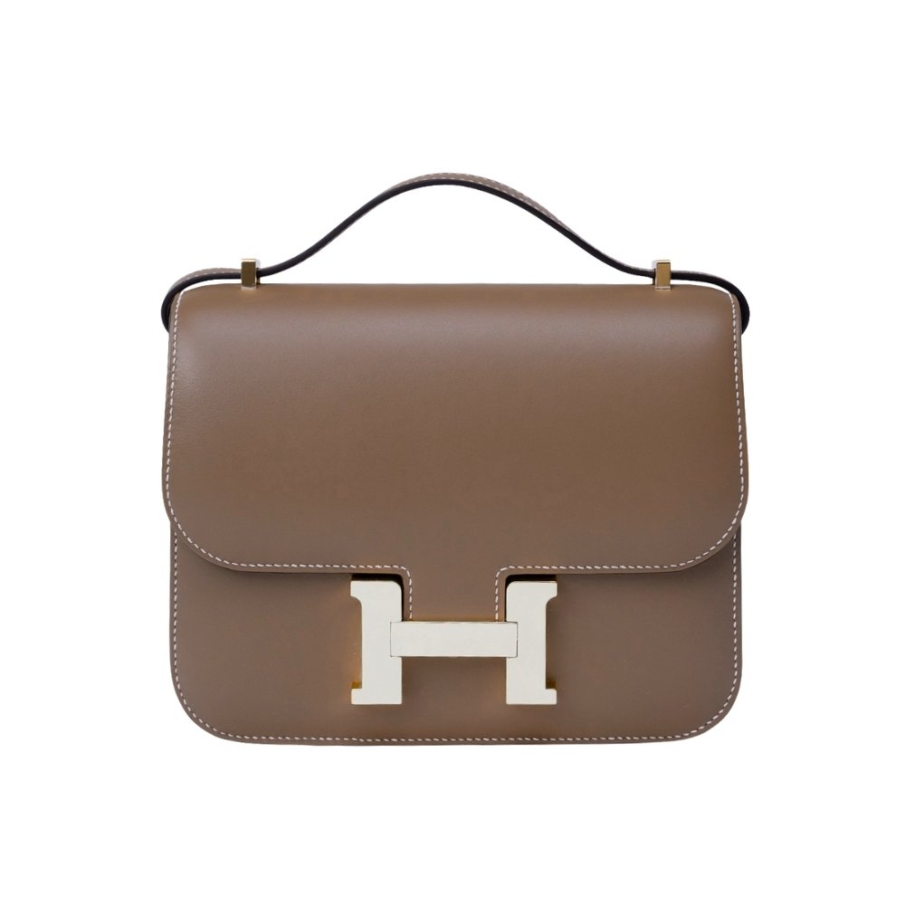 H**me5 Constance Mini Etoupe Epsom Dark Beige 18Cm