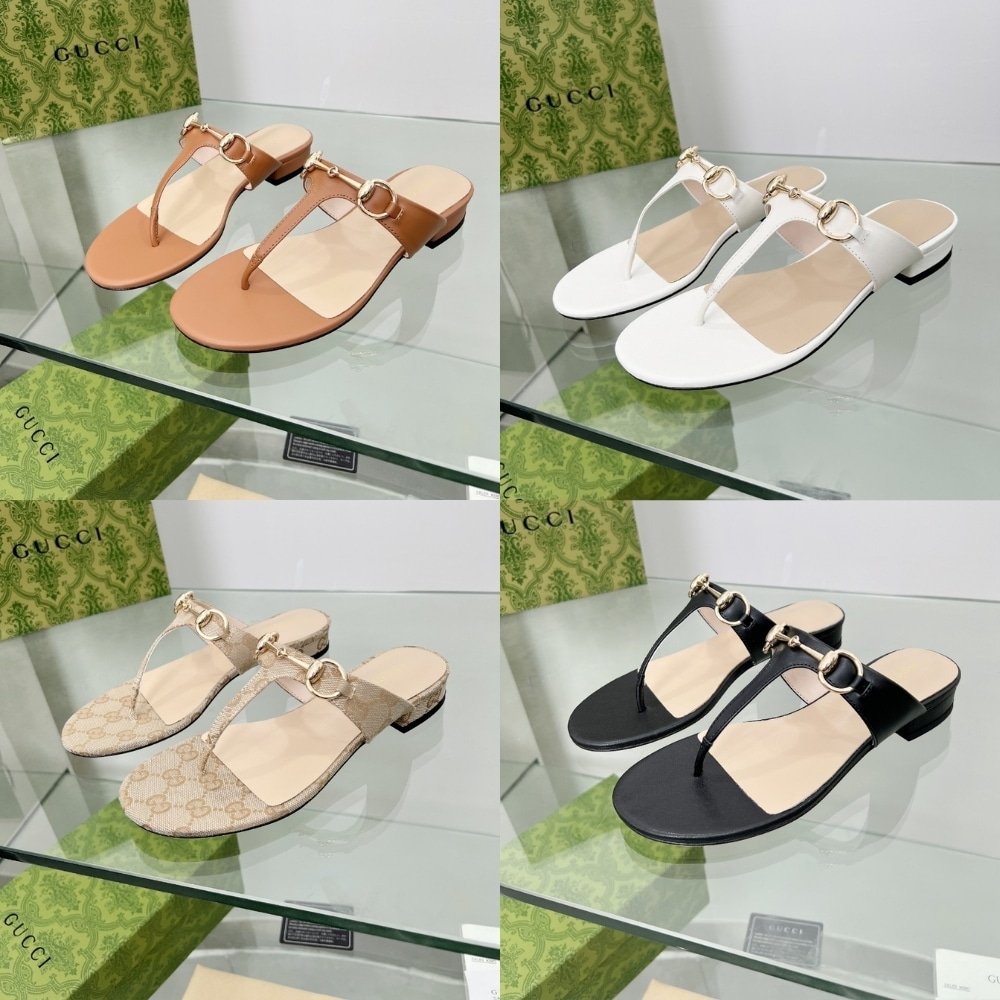 Gvc*1 Women’s Thong Sandal With Horsebit Ivory 816590 C9D00 9540