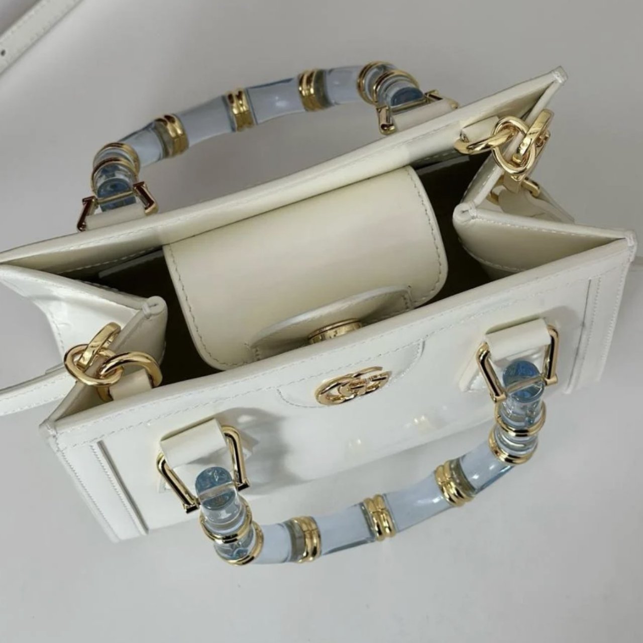 [S*per Vip 1:1] Gvc*1 Diana Mini Tote Bag White 20Cm 832936 Aaevs 9014