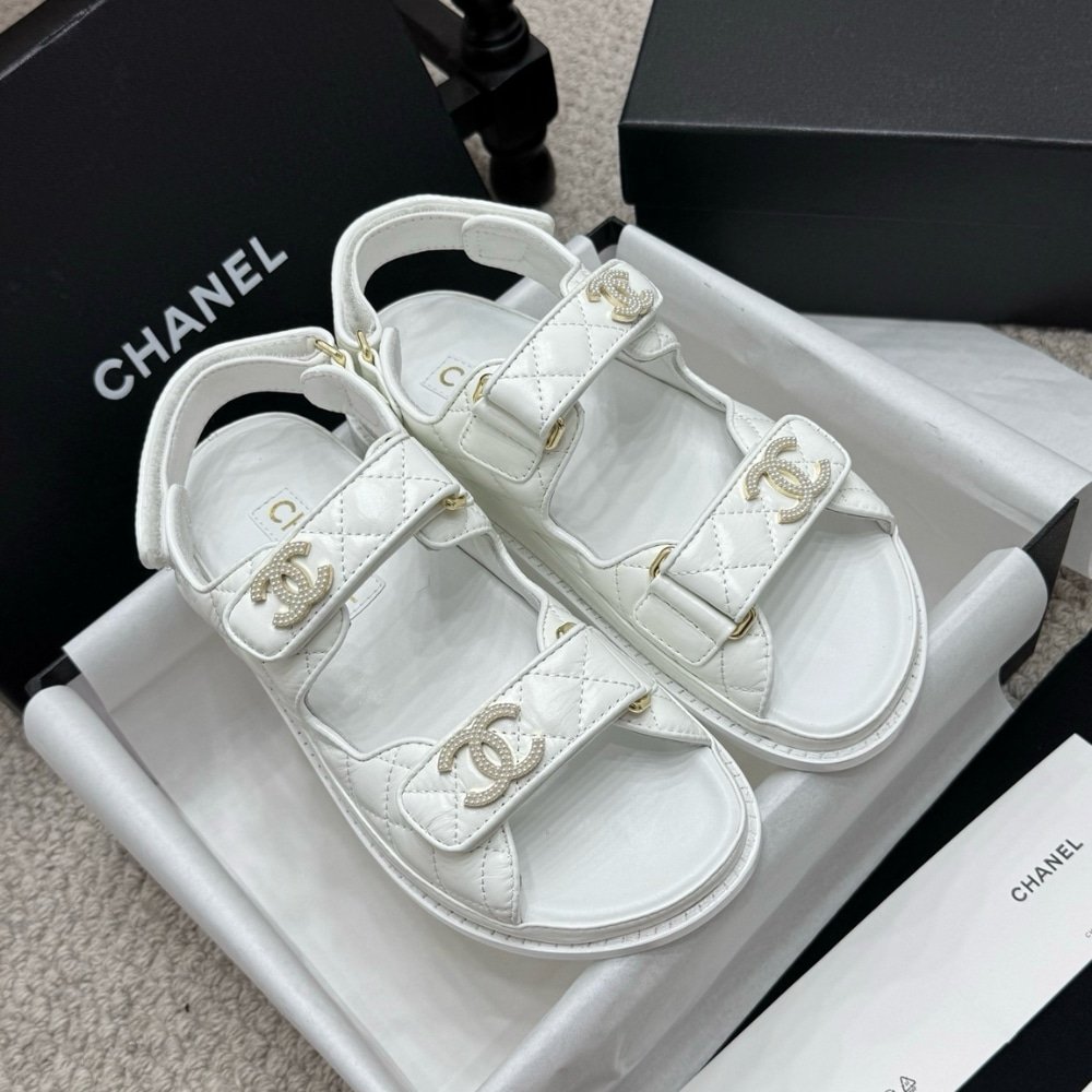 Ch**el Sandal Shiny White G35927 B20276 U0451