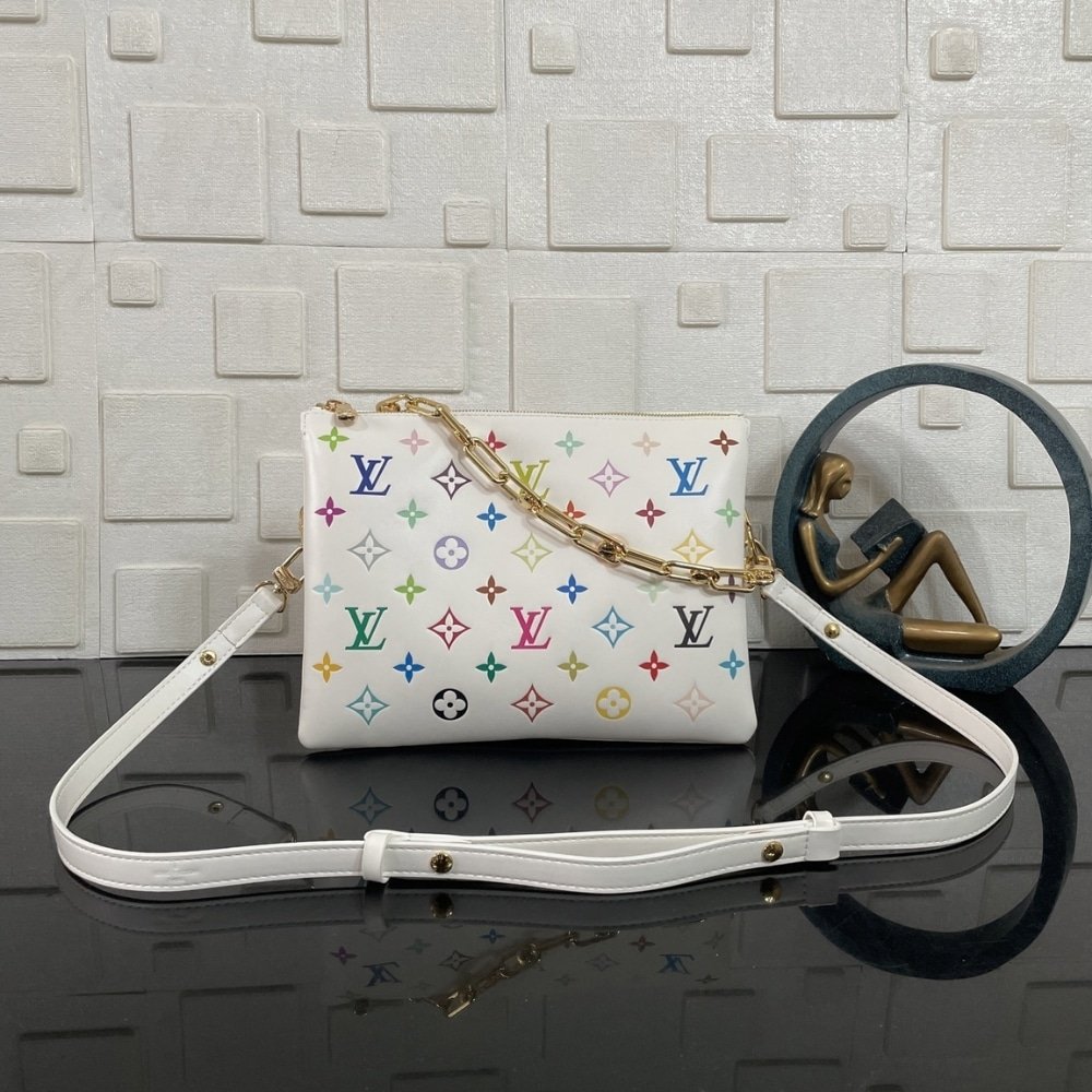 [S*per Vip 1:1] L0vis Vvtt0n X Murakami Coussin PM Bag White 26Cm M13233