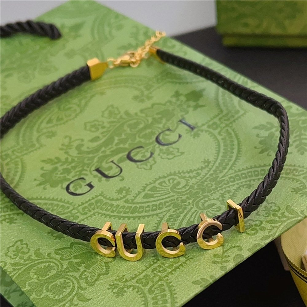 Gvc*1 Leather Gvc*1 Necklace Black ‎684630 Iaaa1 8029