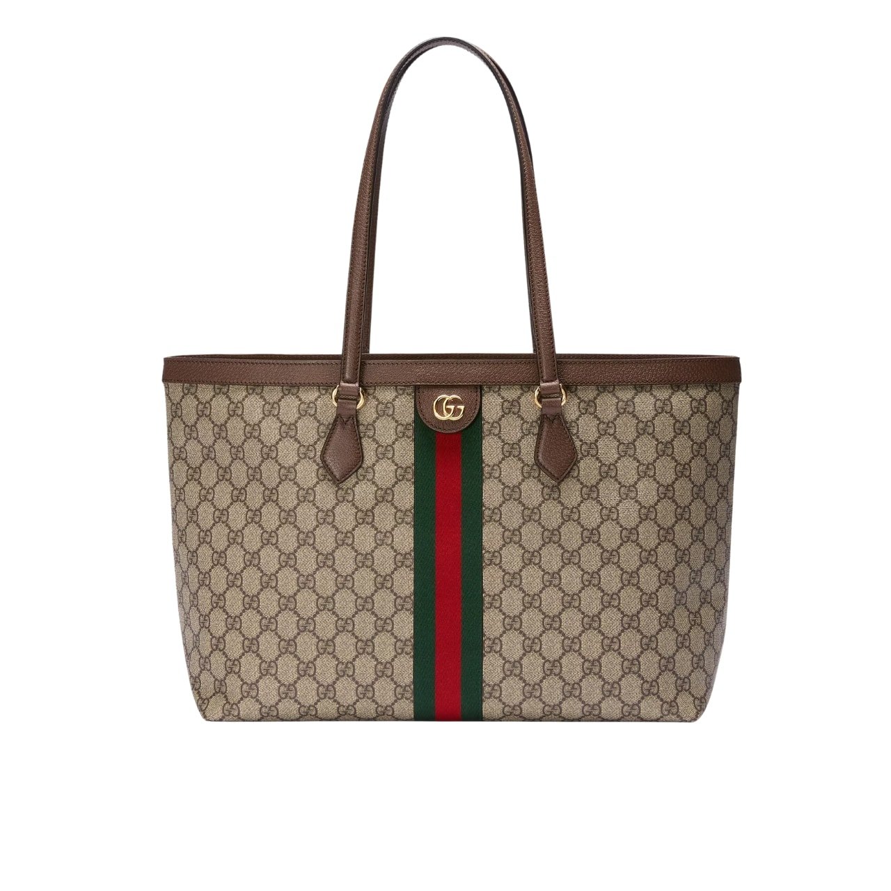 Gvc*1 Ophidia Large Tote Bag Beige And Dark Brown Gg Svp*me 38Cm 631685 96Iwb 8745