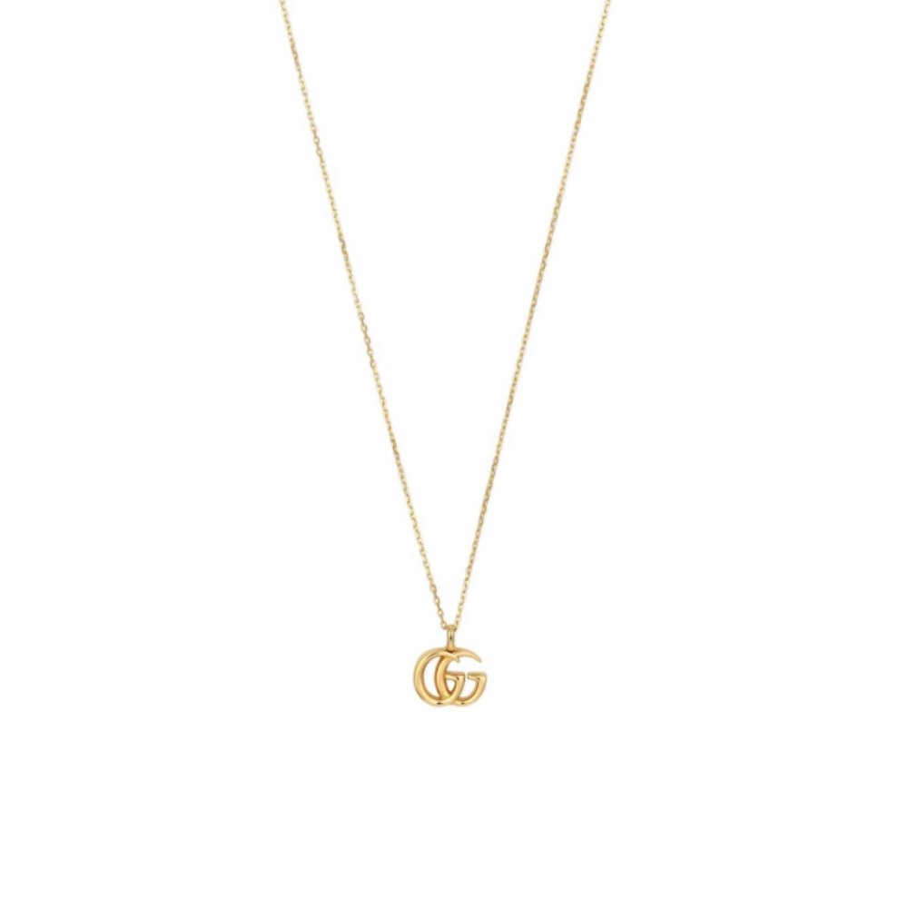 Gvc*1 Gg Running Necklace In Yellow Gold With Double G Pendant 502088 J8500 8000