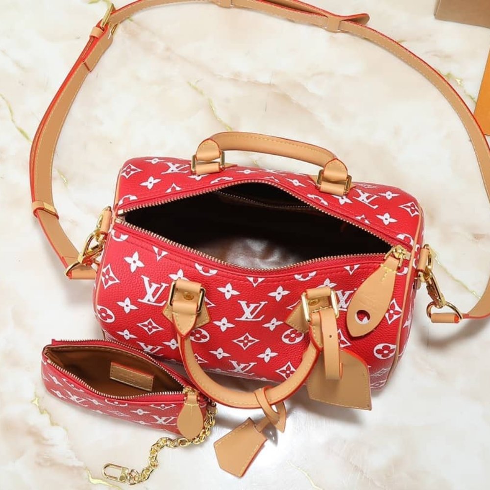 L0vis Vvtt0n Speedy P9 Bandoulière 25 Autres Cuir Monogram Red 25Cm M24425