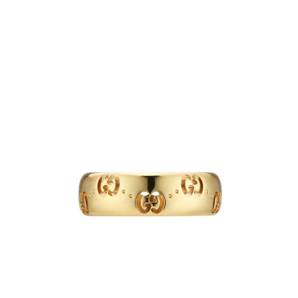 Gvc*1 Icon Gg Thin Ring Yellow Gold 804335 J8500 8000