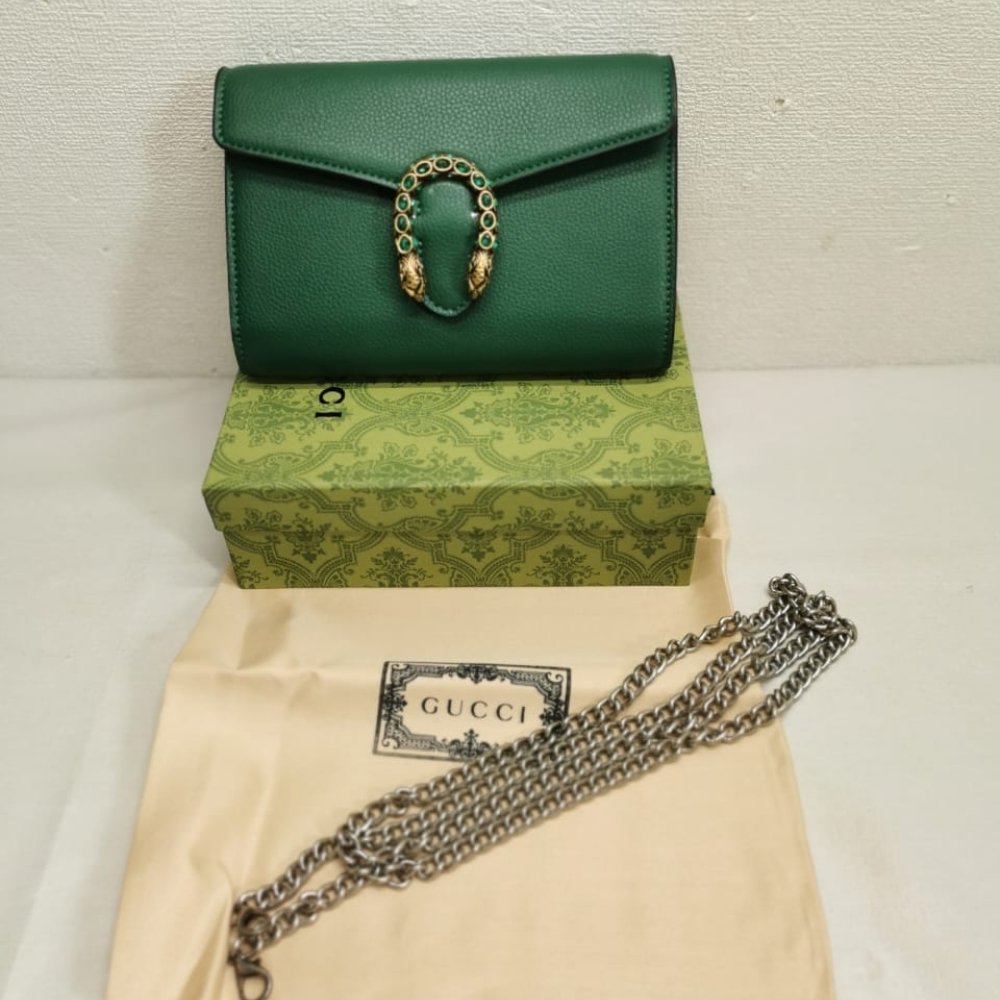 Gvc*1 Women’S Dionysus Mini Chain Bag Green 20Cm 401231 Caogx 3120