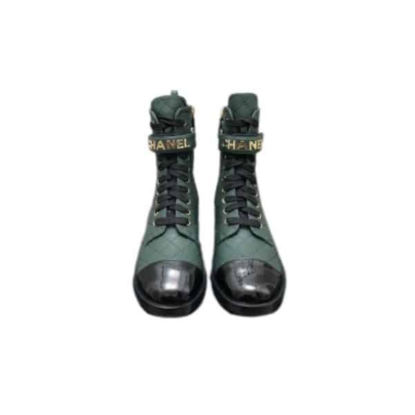 Ch**el Combat Boots Dark Green G45005