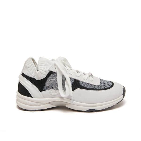 Ch**el Cruise Sock Sneaker White Black