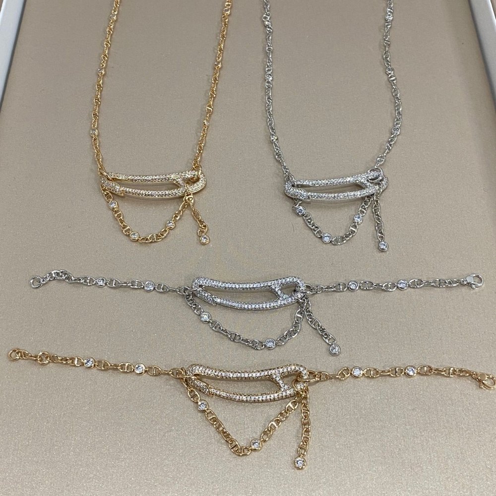 H**me5 Chaine Dancre Punk Necklace Gold H217232B 00St