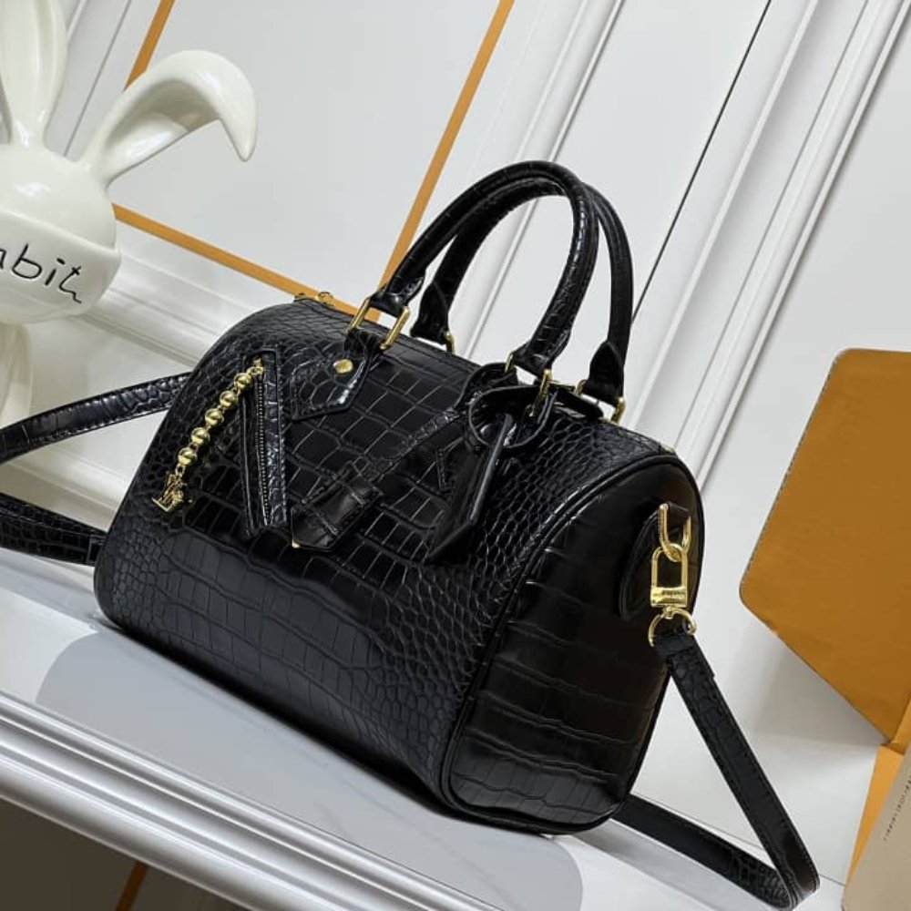 L0vis Vvtt0n Speedy Satchel Bag Black 25Cm