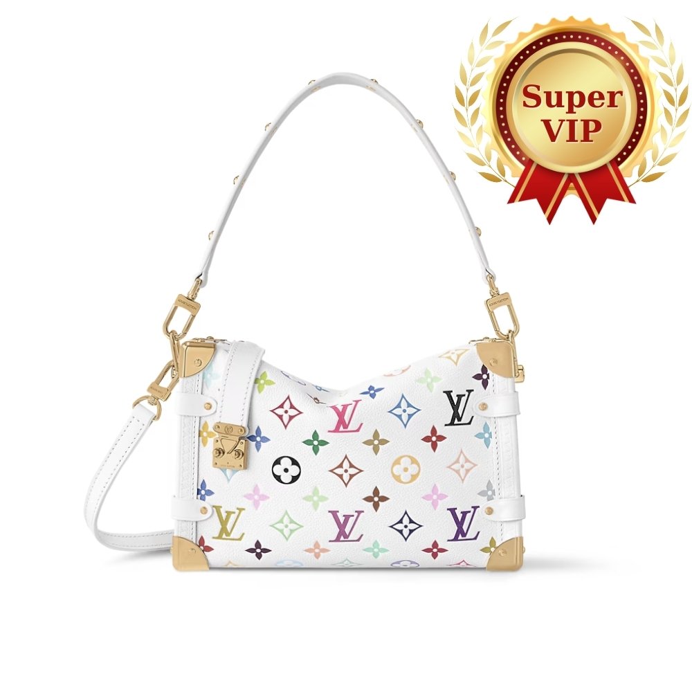 [S*per Vip 1:1] L0vis Vvtt0n X Murakami Side Trunk MM Bag White 23Cm M14046