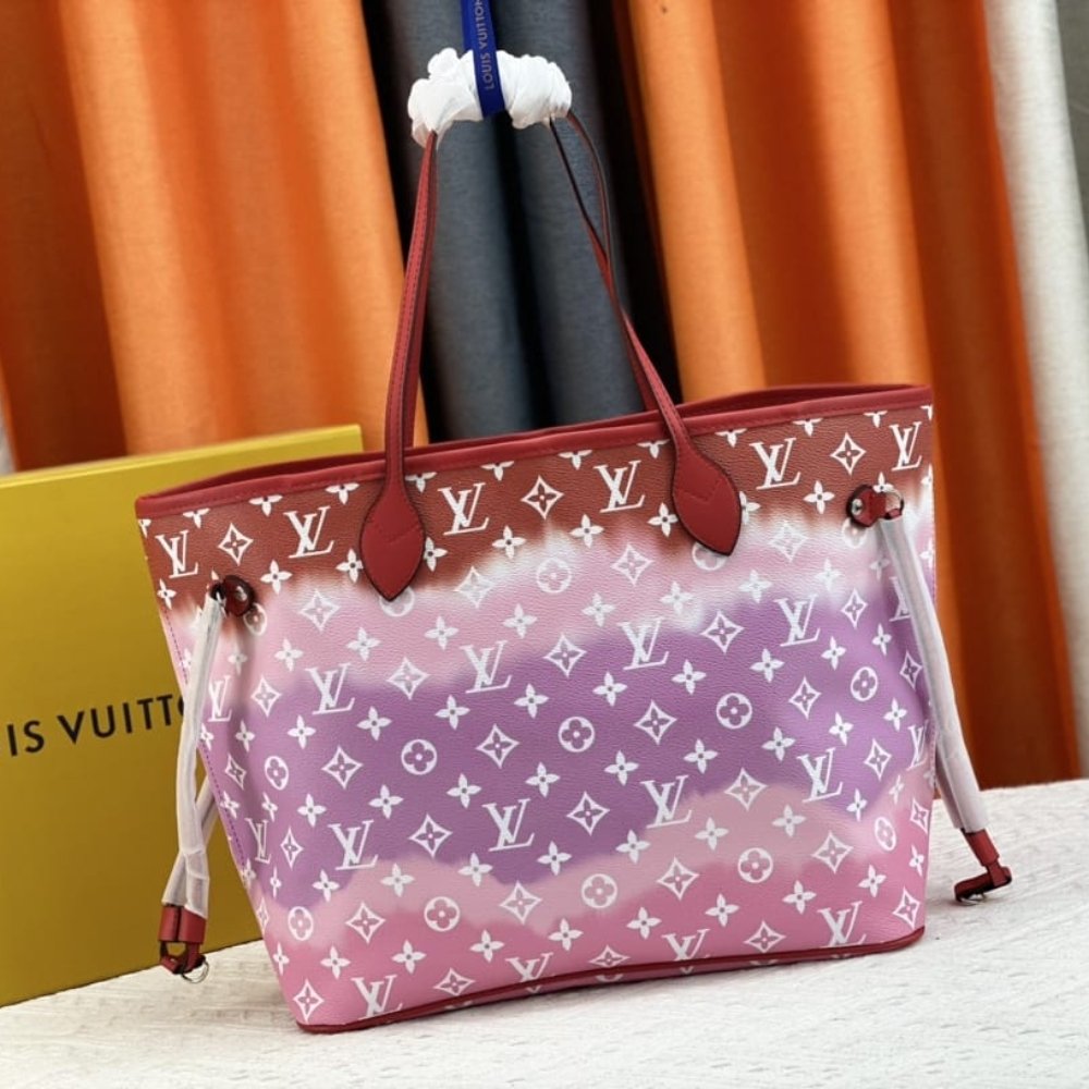 L0vis Vvtt0n Neverfull MM Monogram Escale Pink Red Purple 31Cm