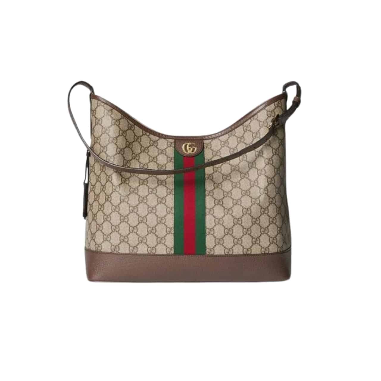 Gvc*1 Ophidia Gg Small Shoulder Bag ‎Beige And Ebony 28Cm 781402 96Iwg 8745