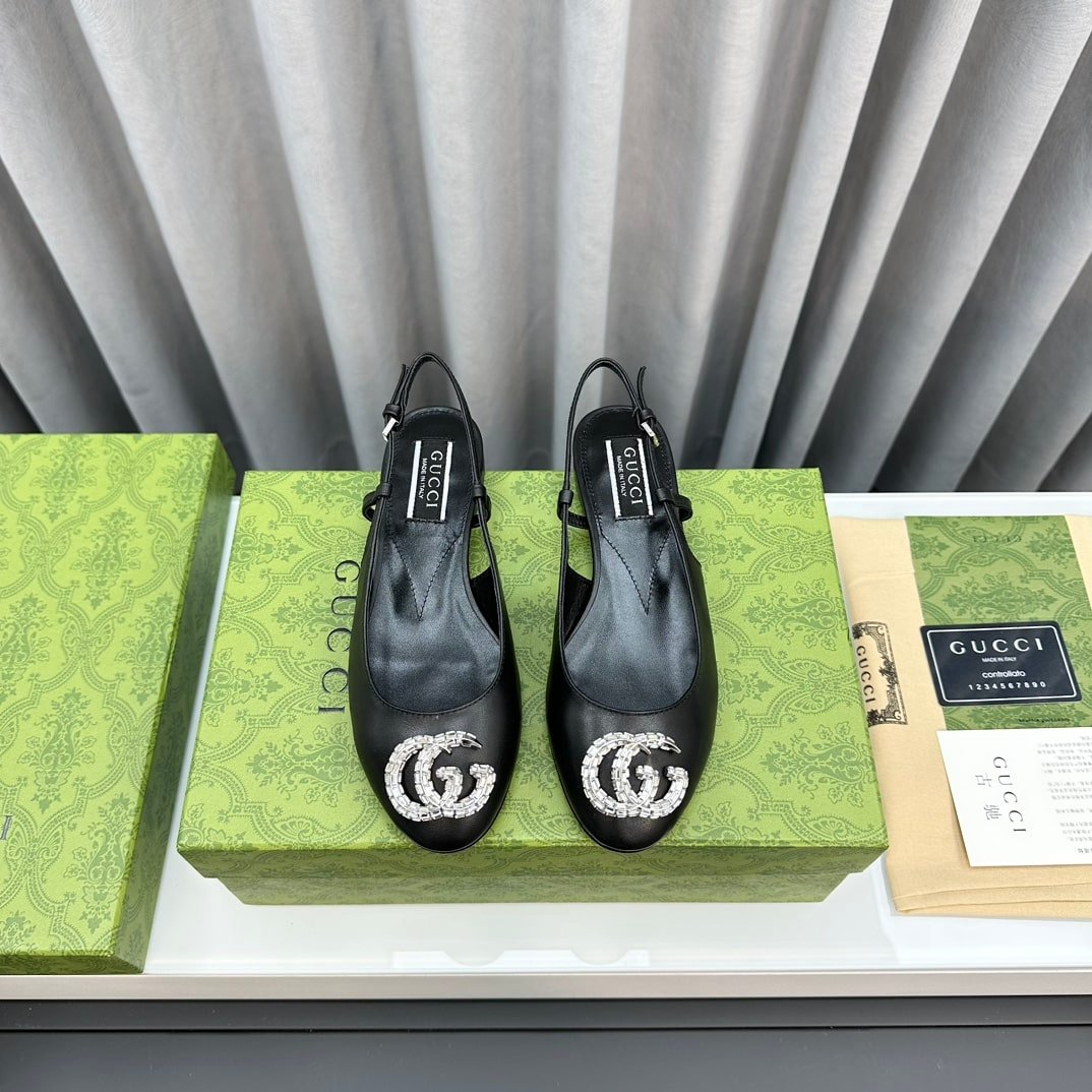 Gvc*1 Women’S Ballerina With Double G Black