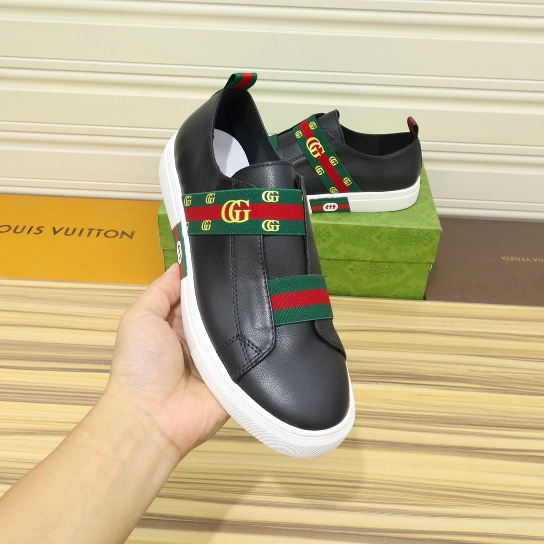 Gvc*1 Gg Slip On Sneaker Leather Black