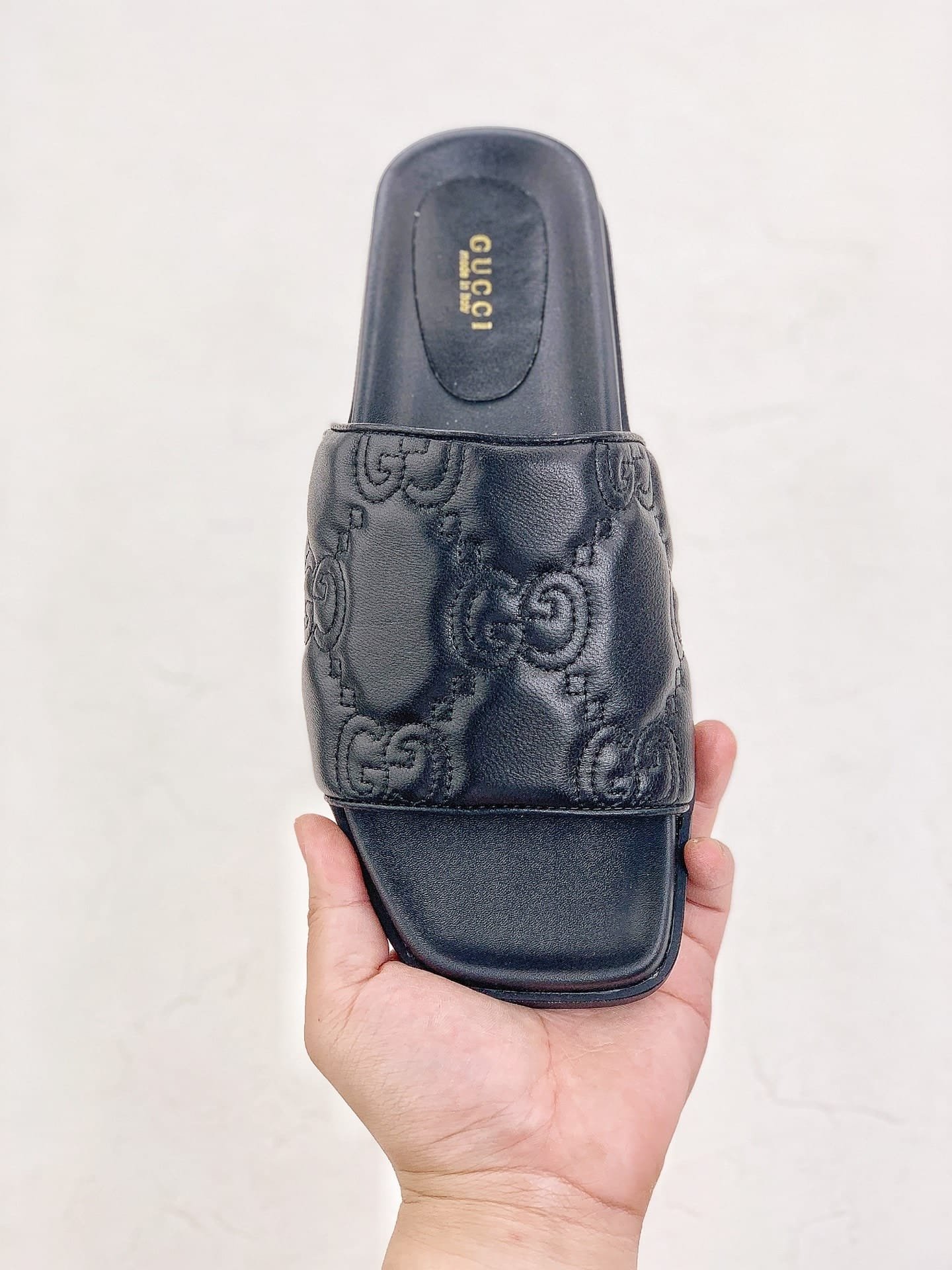 Gvc*1 Womens Gg Matelasse Slide Black 694714 Bko60 1000