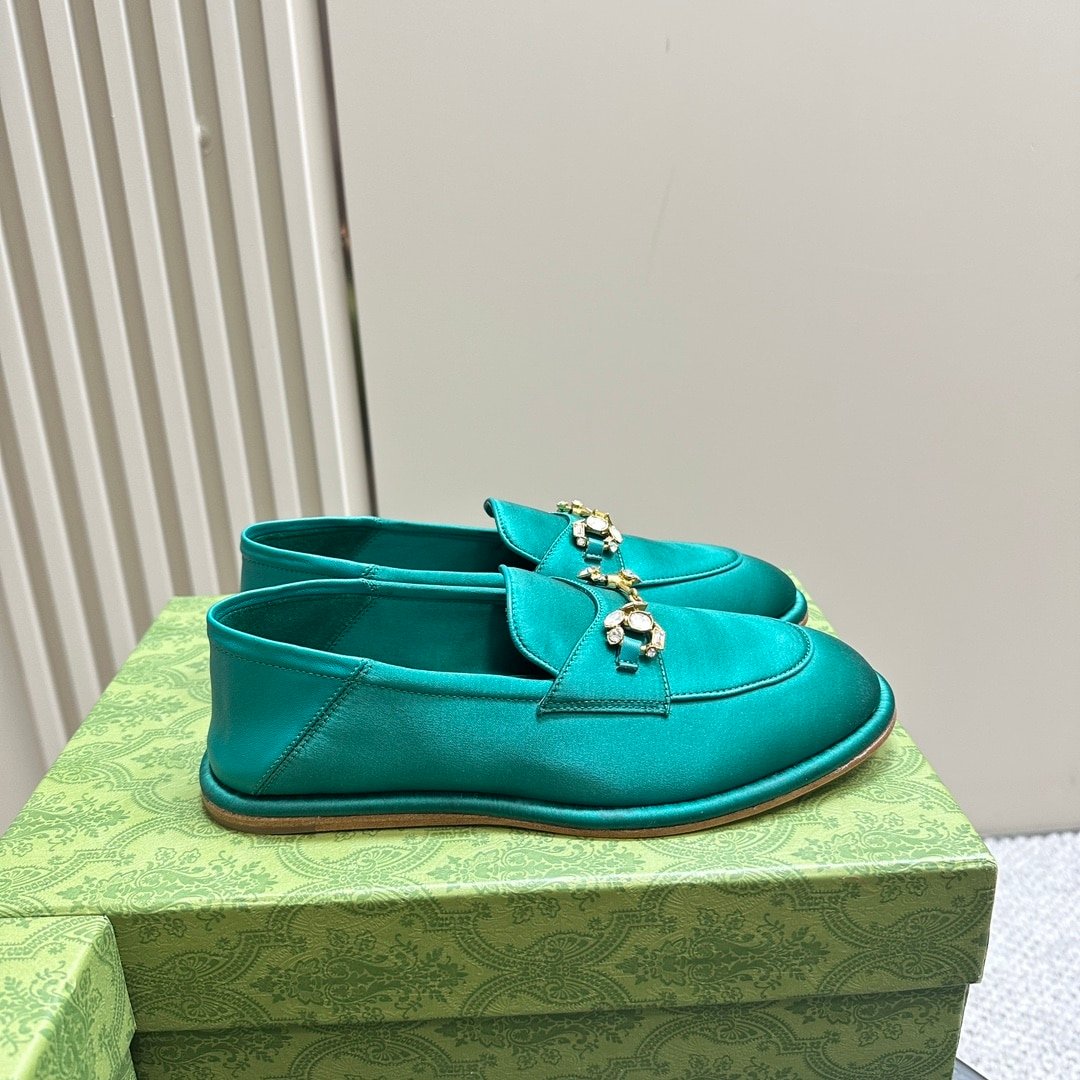 Gvc*1 Women’S Horsebit Loafer With Crystals Blue