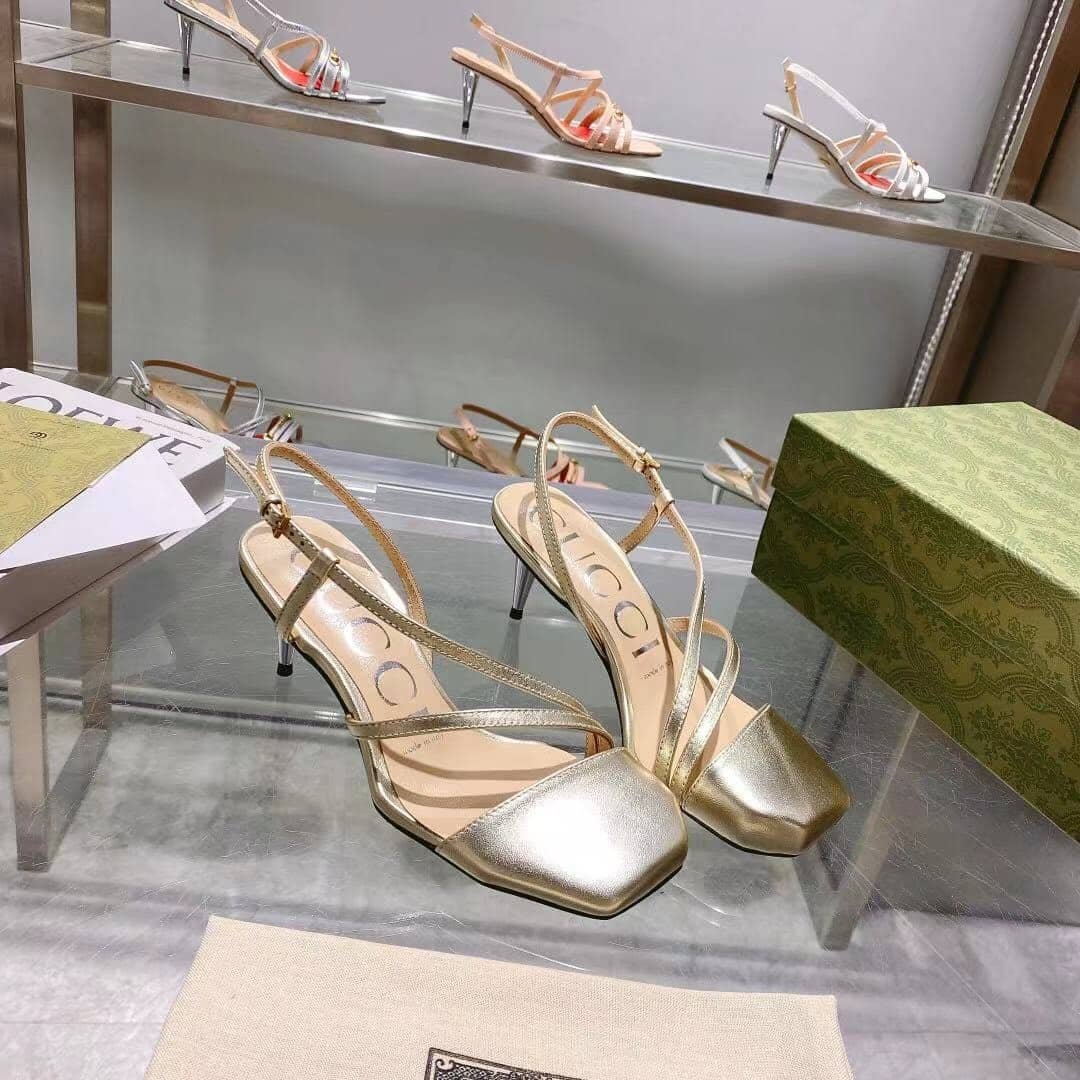 Gvc*1 Gold Metallic Mid Heel