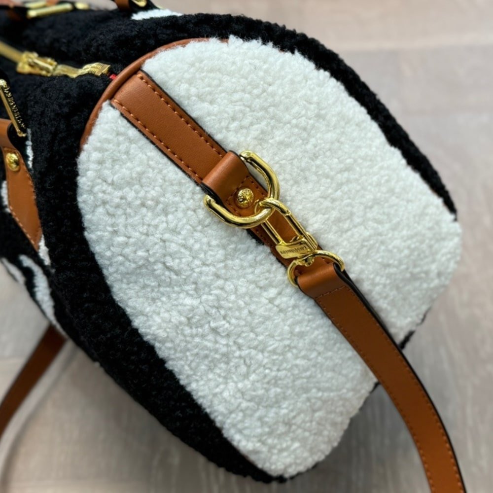 L0vis Vvtt0n Monogram Teddy Speedy Bandouliere Black White 25Cm