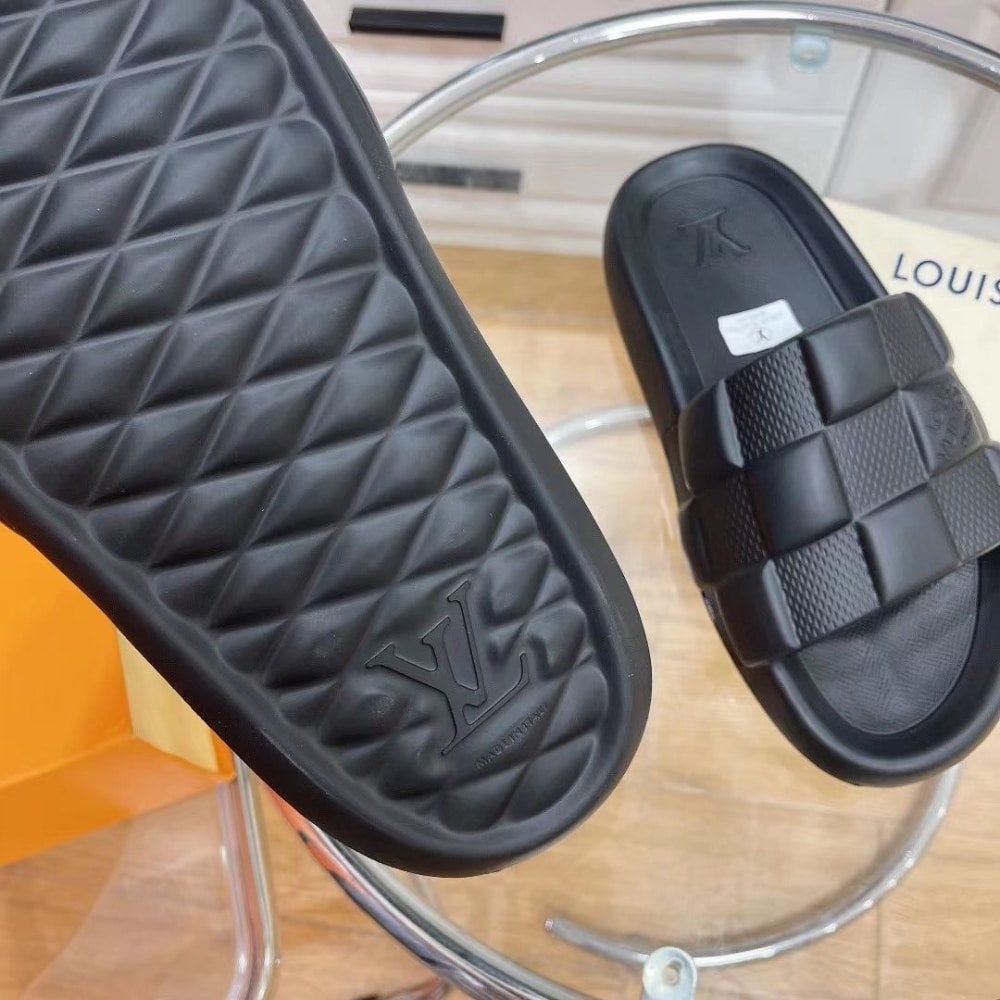 L0vis Vvtt0n Waterfront Mule Maxi Damier Rubber Black
