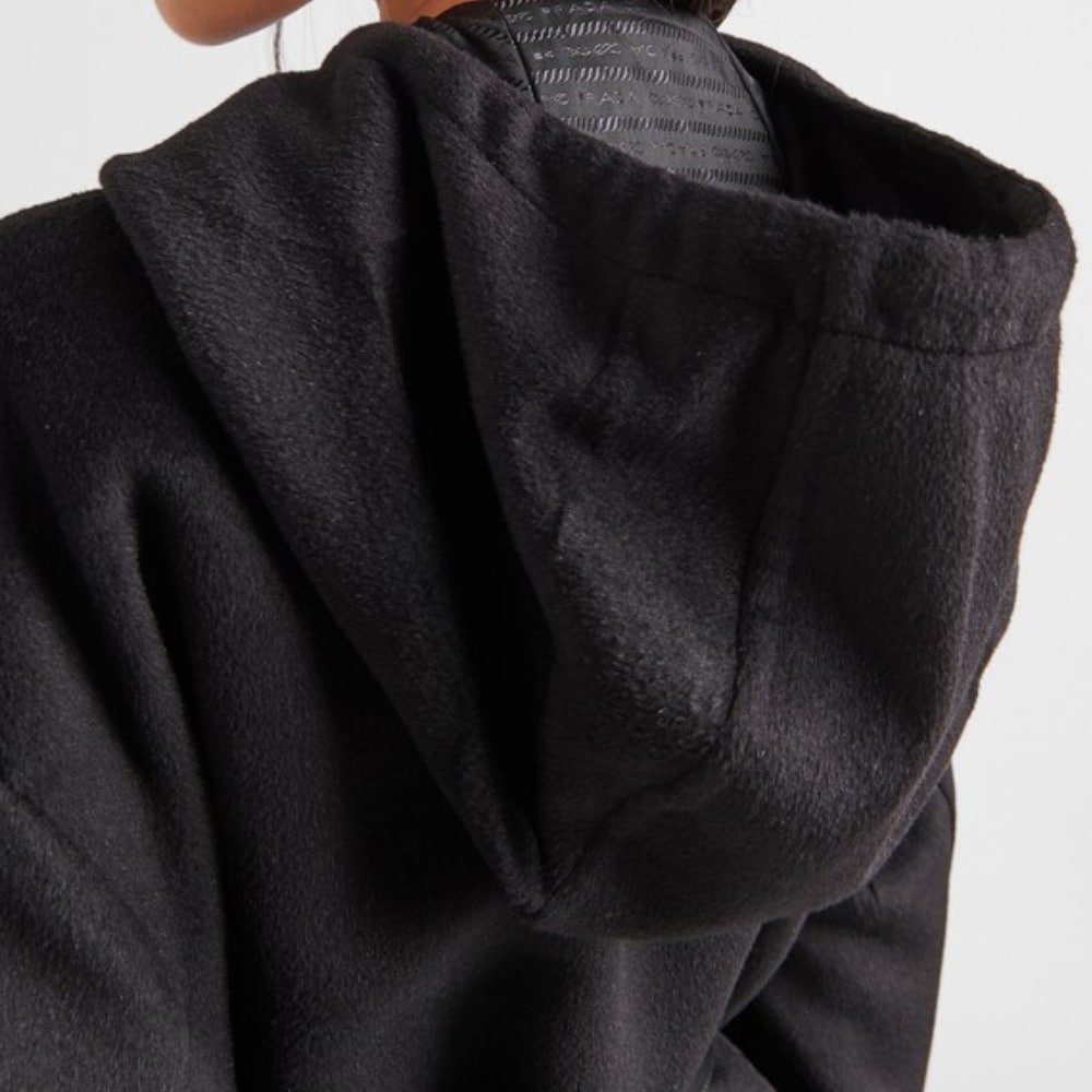 Pra*a Cashgora And Nylon Coat Nylon Black
