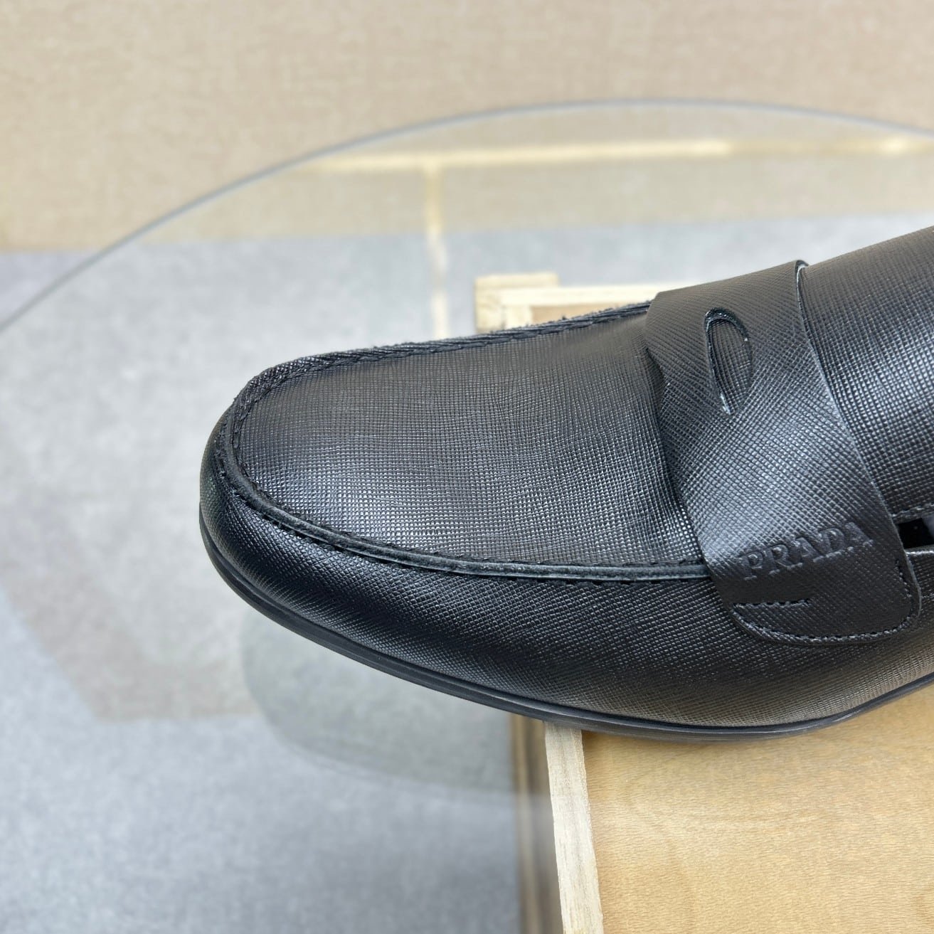 Pra*a Saffiano Leather Loafers Black 2DC213 053 F0002 F G000
