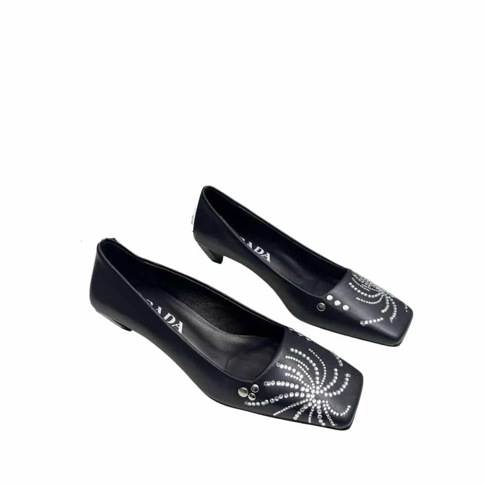 Pra*a Crystal Pumps Black
