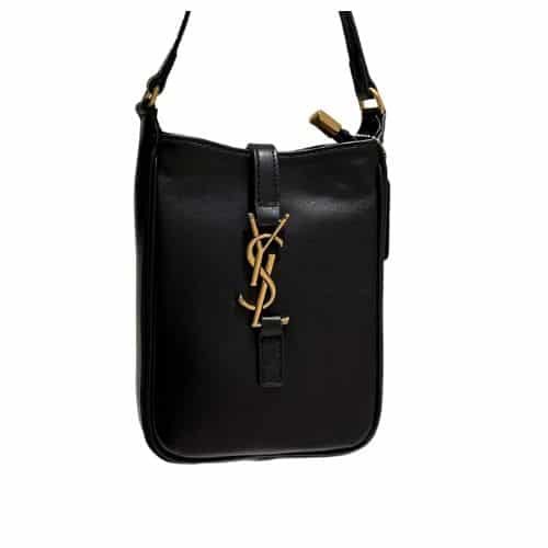 Sa1nt Lau*nt Le 5 A 7 Mini Vertical Bag Black 18Cm