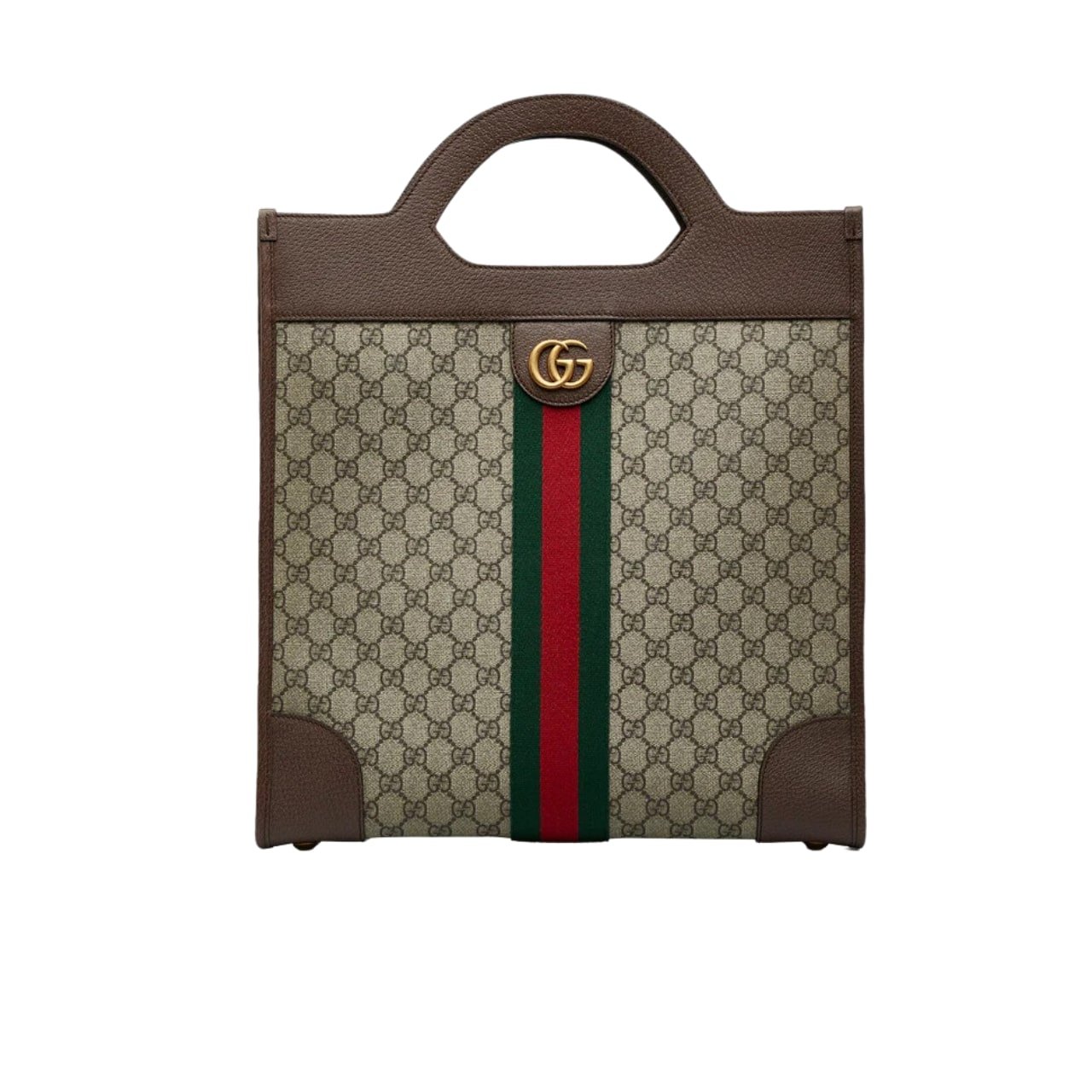 Gvc*1 Gg Svp*me Ophidia Vertical Tote Brown 33Cm
