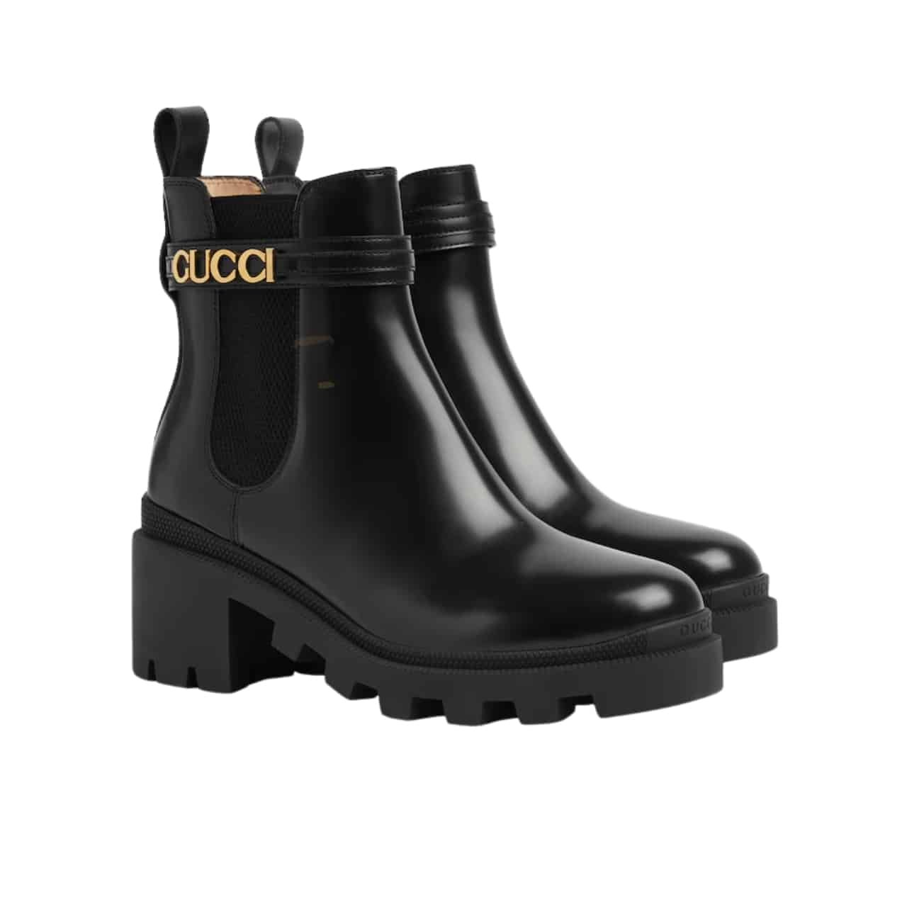 Gvc*1 Mid Heel Boot With Logo Black 734909 Aabk6 1000