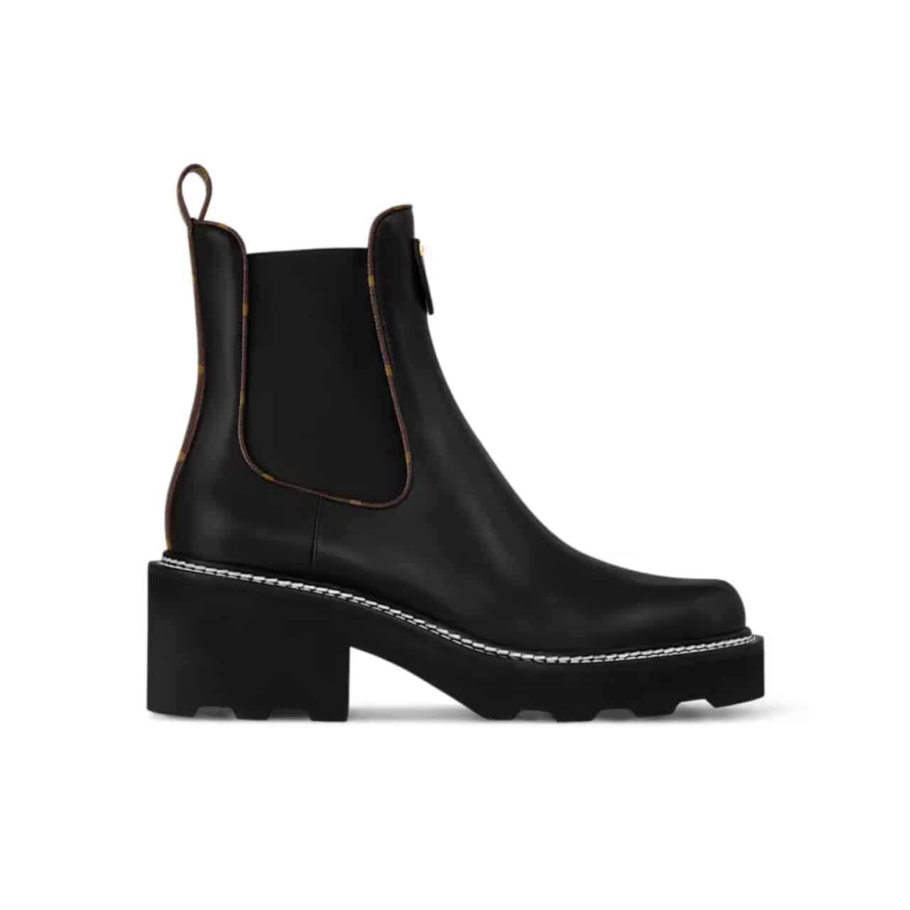 L0vis Vvtt0n Lv Beaubourg Ankle Boots Calf Leather Black 1A8949