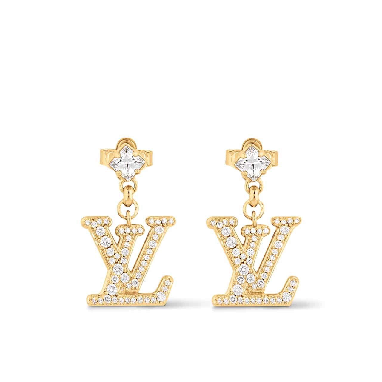 L0vis Vvtt0n Lady Lv Earrings Gold Tone M01844