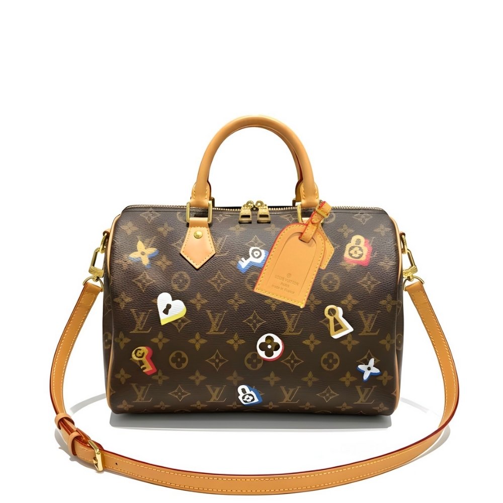 L0vis Vvtt0n Speedy Bandoulière 30 In Monogram Canvas Brown 30Cm