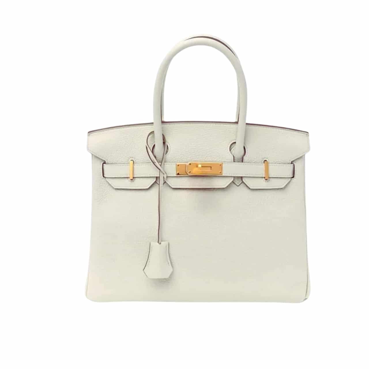 H**me5 Birkin 30 Togo Mushroom White 30Cm