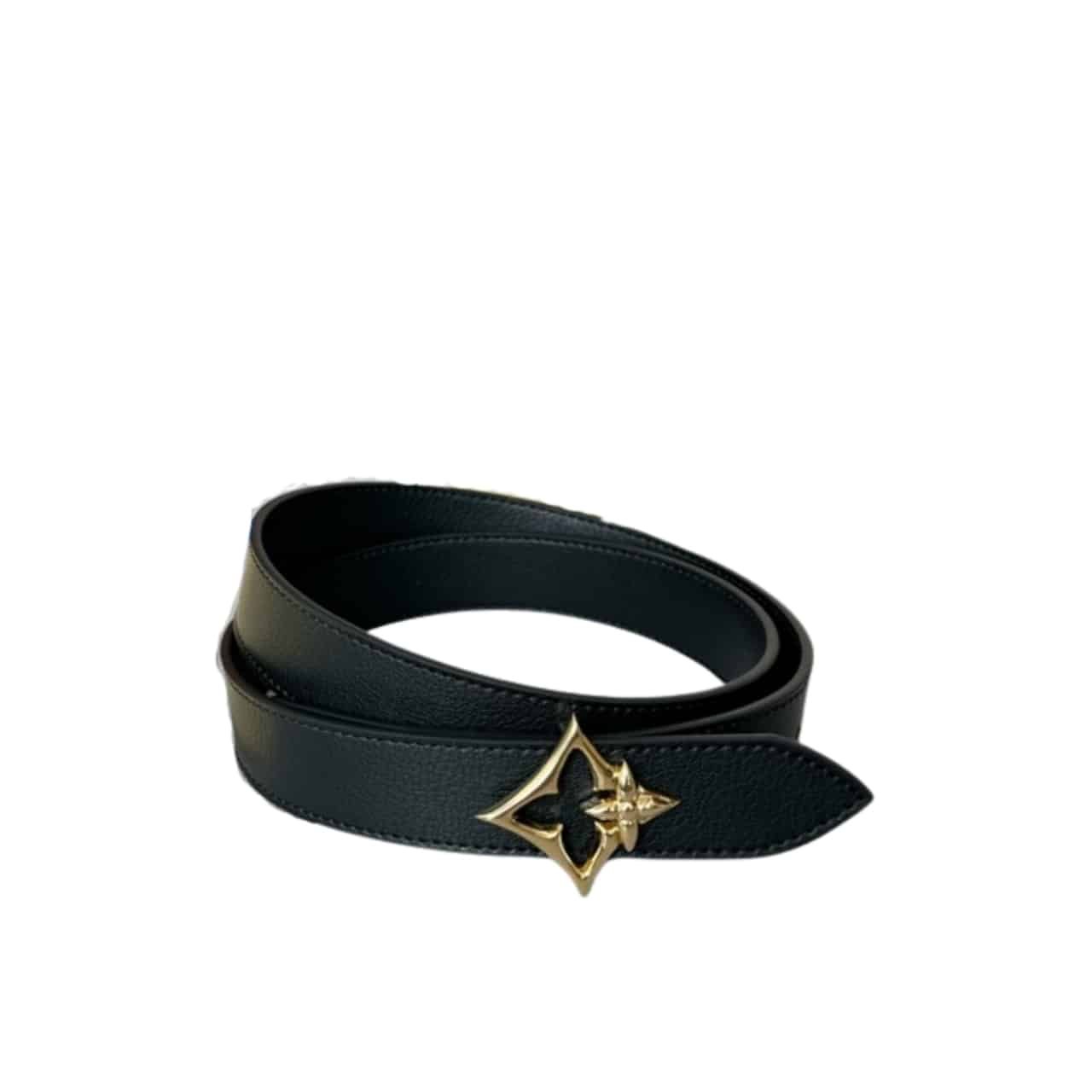 L0vis Vvtt0n Lv Flowergram Belt 25Mm Black