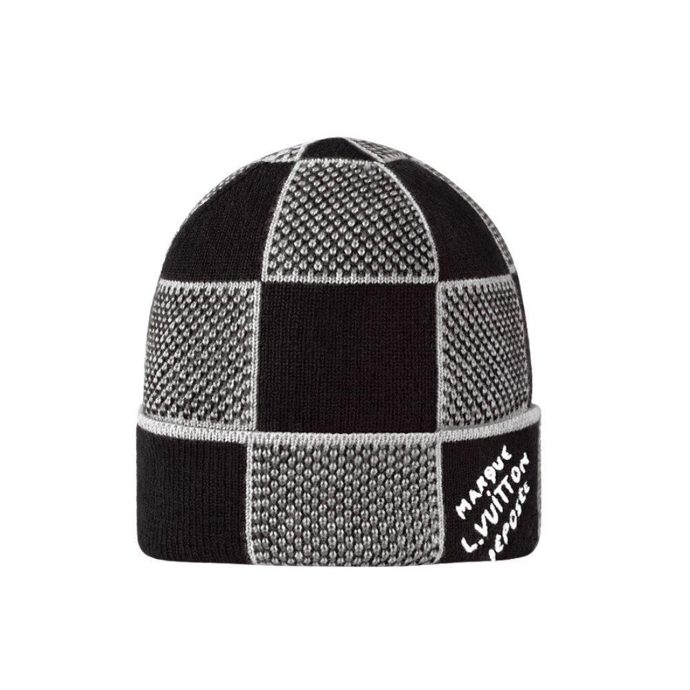 L0vis Vvtt0n Damier Heritage Beanie Black And White M90842