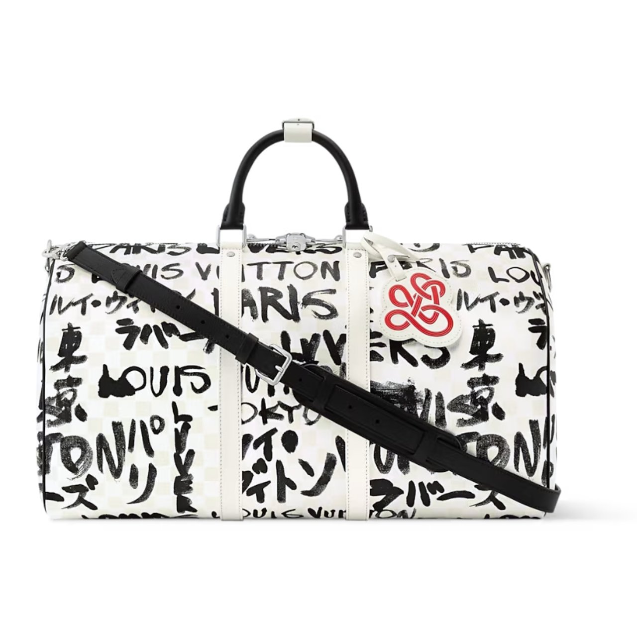 L0vis Vvtt0n Keepall Bandoulière 50 Black And White 50Cm N40804