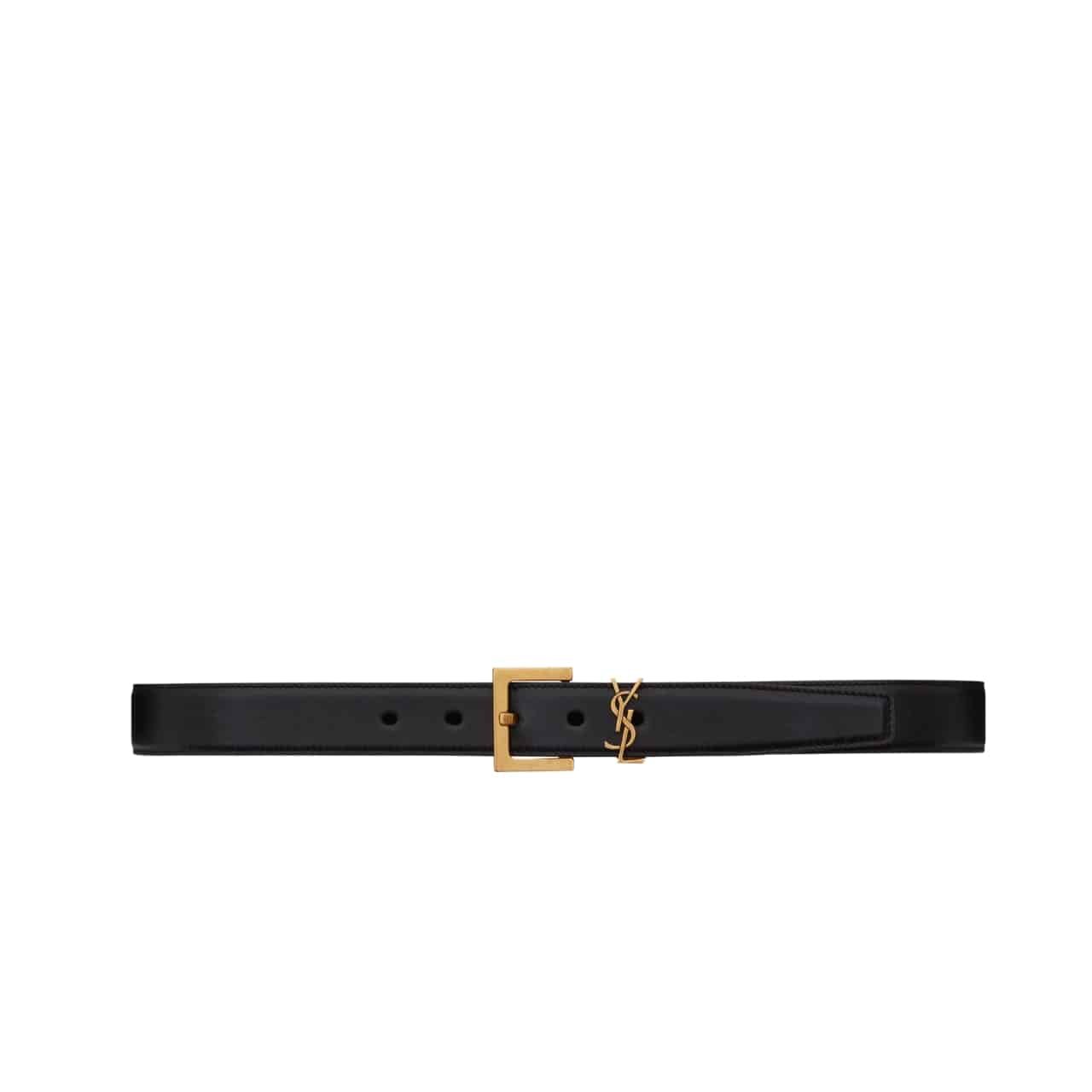 Sa1nt Lau*nt Cassandre Belt With Square Buckle In Smooth Leather 634437Boo0W1000
