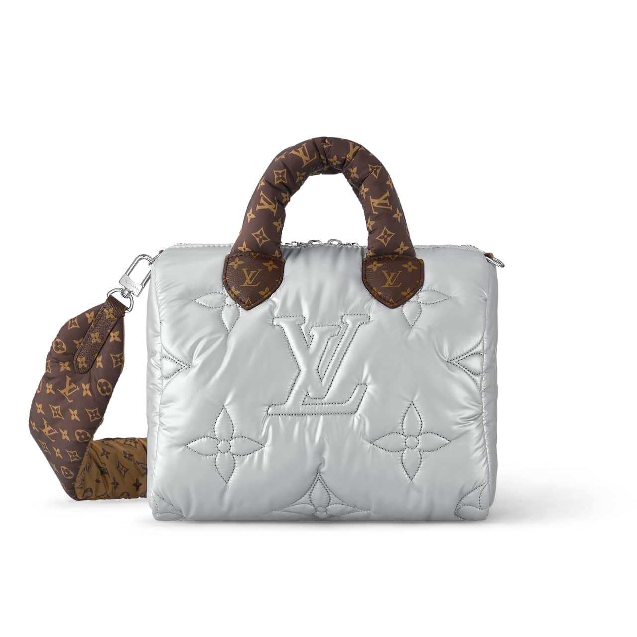 L0vis Vvtt0n Speedy Bandoulière 25 Recycled Nylon Silver 25Cm M20973