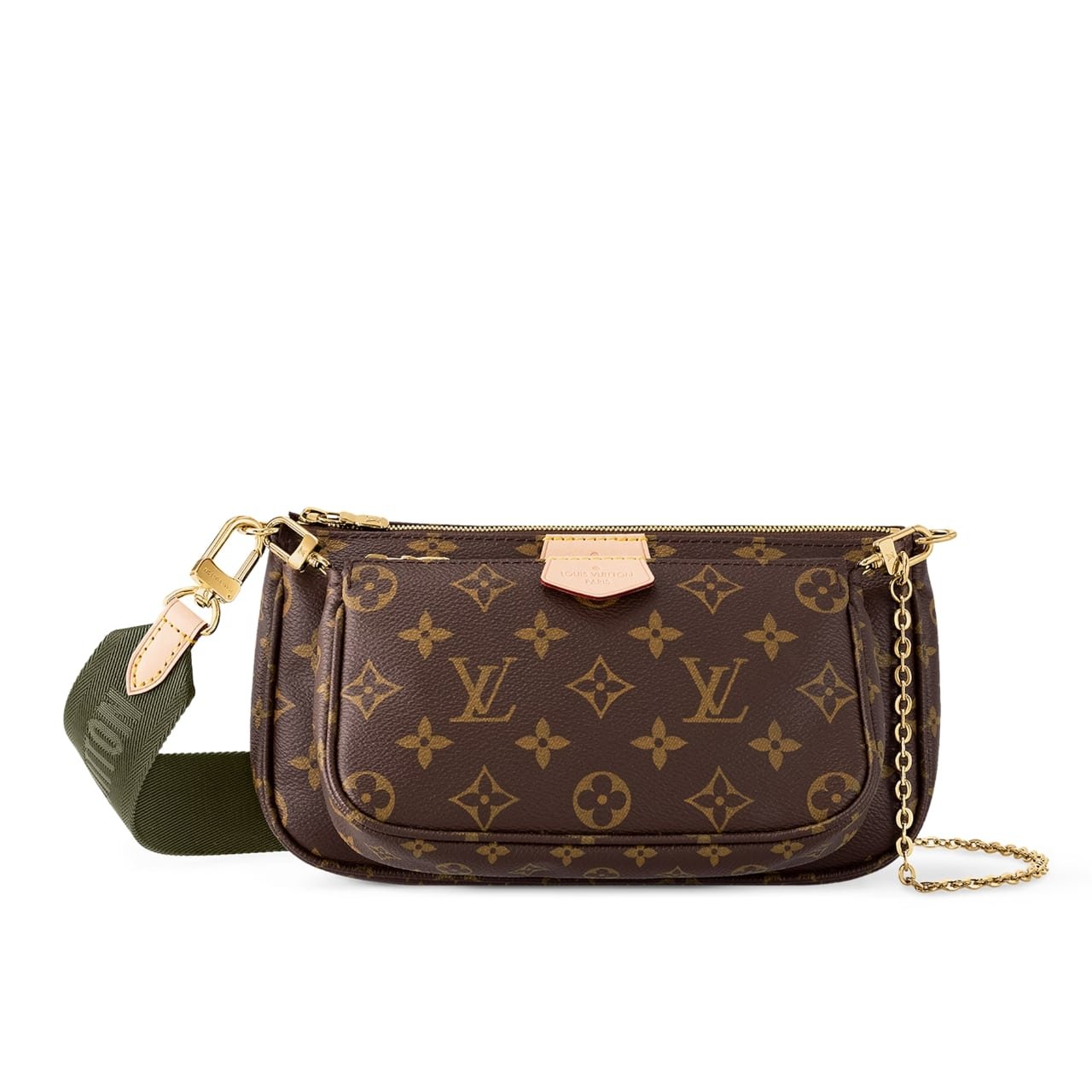L0vis Vvtt0n Multi Pochette Accessoires Khaki 24cm M44813