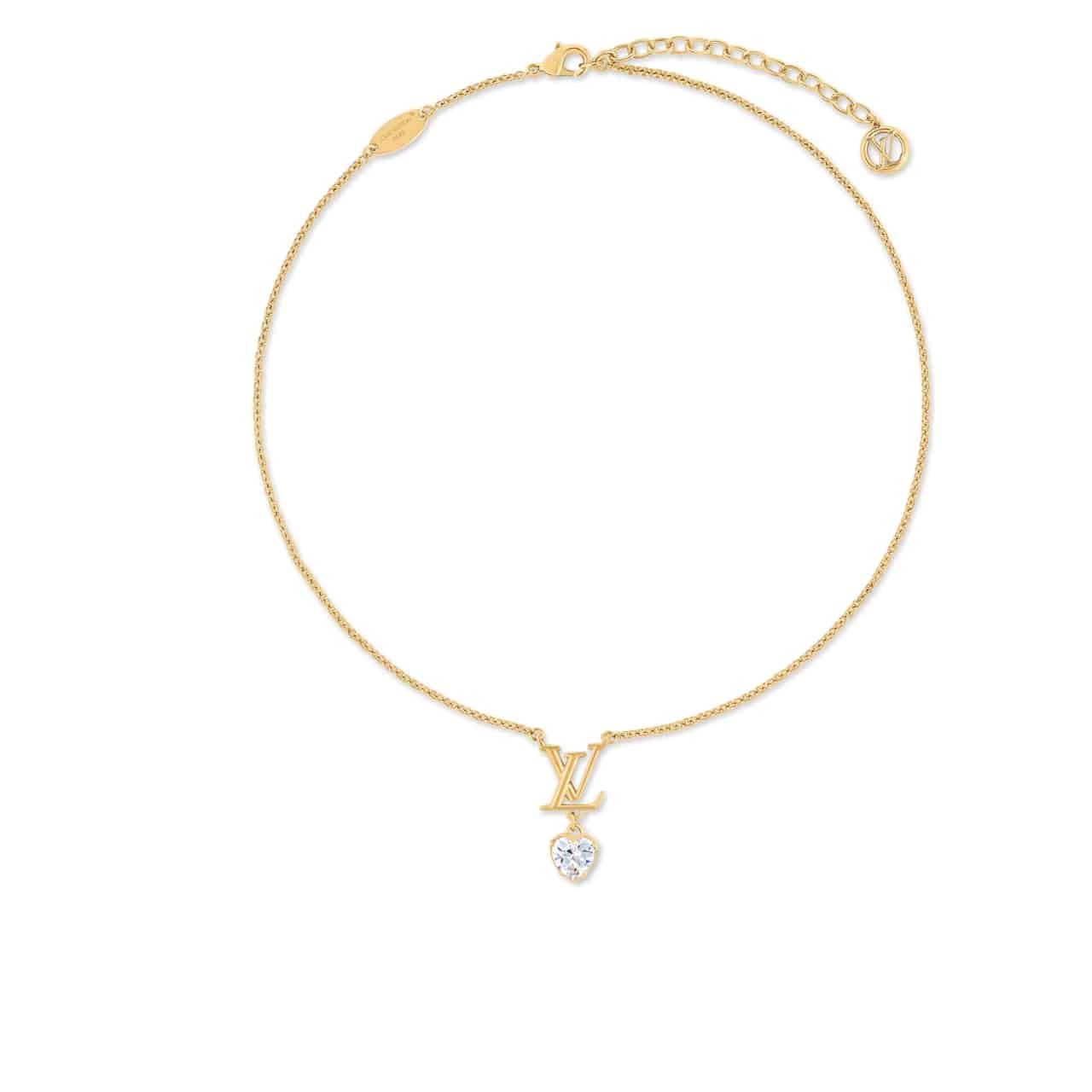L0vis Vvtt0n Lv Iconic Heart Necklace Gold M02387