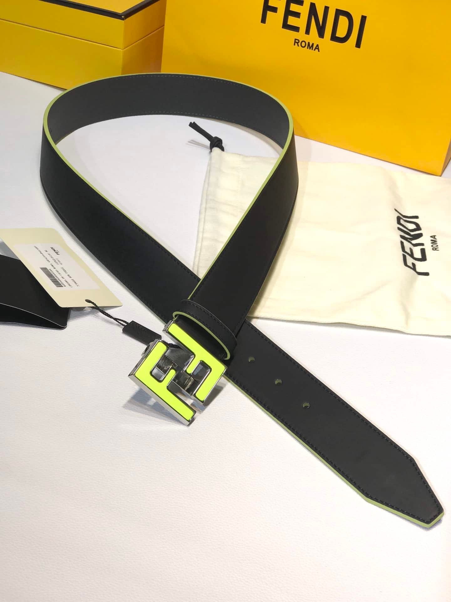 F**di Ff Leather Betl Neon Green 40Mm