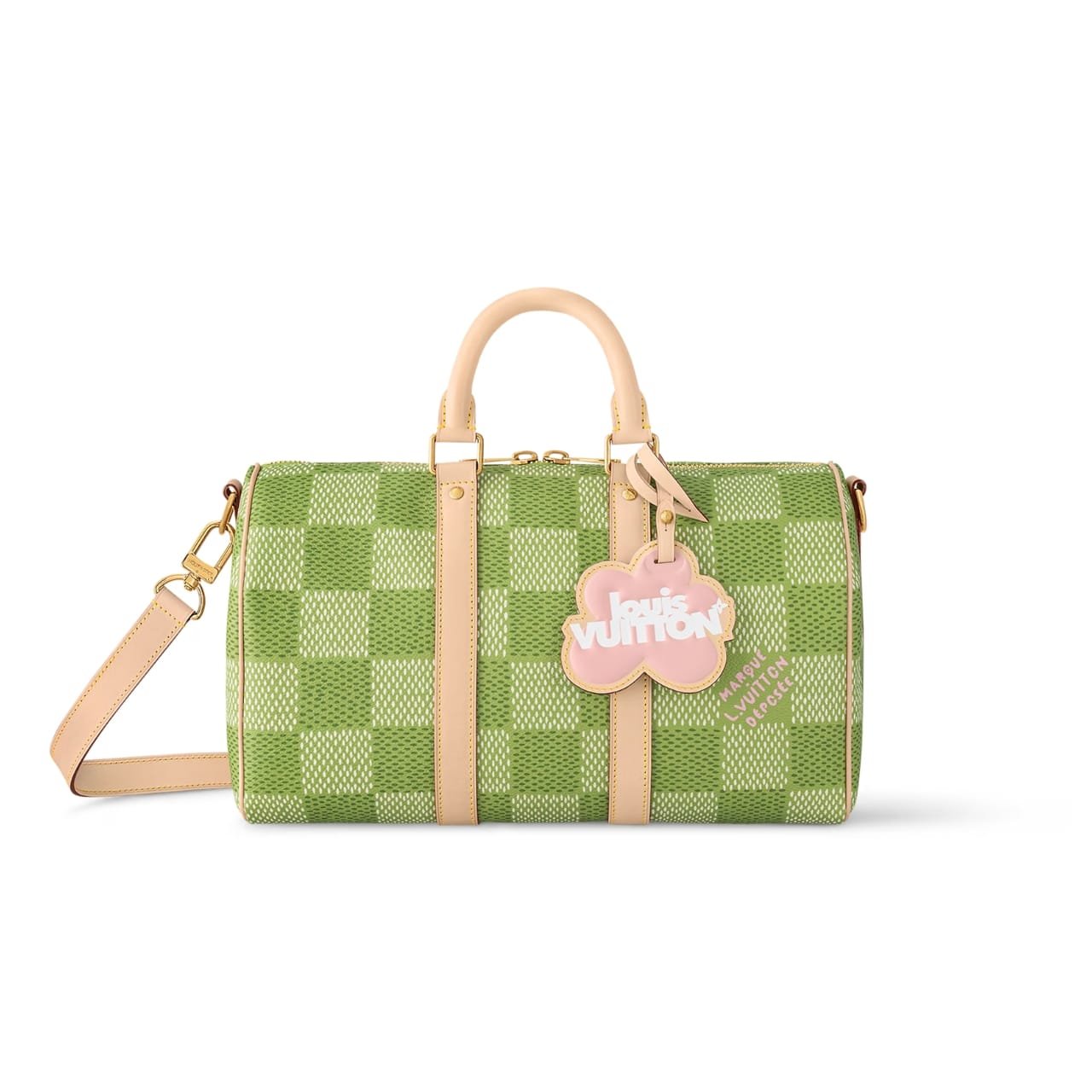 L0vis Vvtt0n Keepall Bandoulière Damier Canvas Green 35Cm N40671