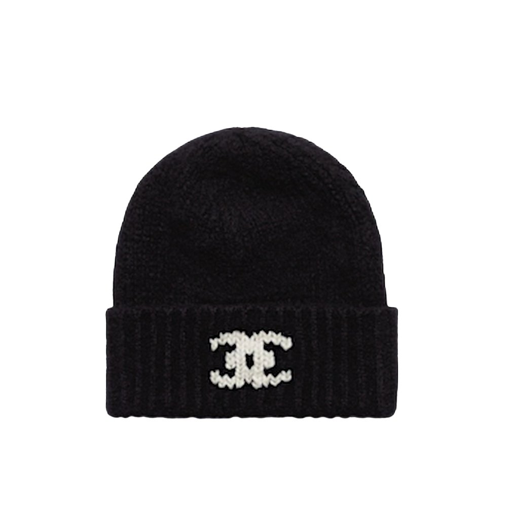 Ch**el Cc Knitted Beanie Black